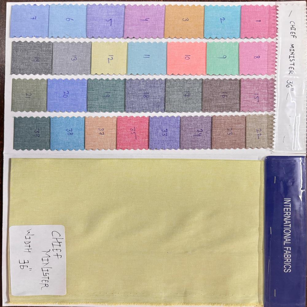 Chief Minister Polyester Shirting fabric Width 36
