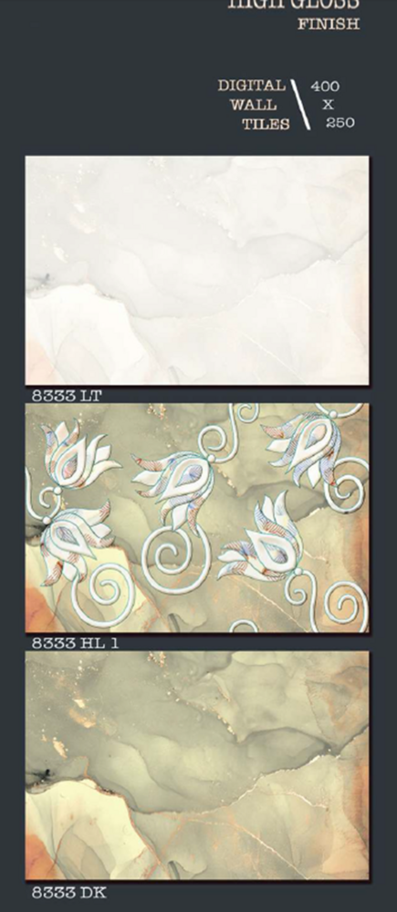 250 X 400 HIGH GLOSSY DIGITAL WALL TILES