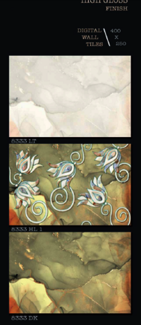 250 X 400 HIGH GLOSSY DIGITAL WALL TILES