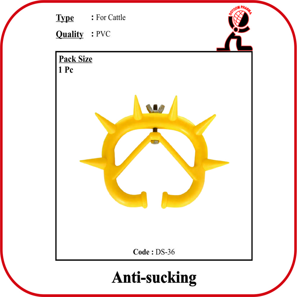 Anti Sucking - Pvc (3.55" X 2.95") - Application: Veterinary Purpose