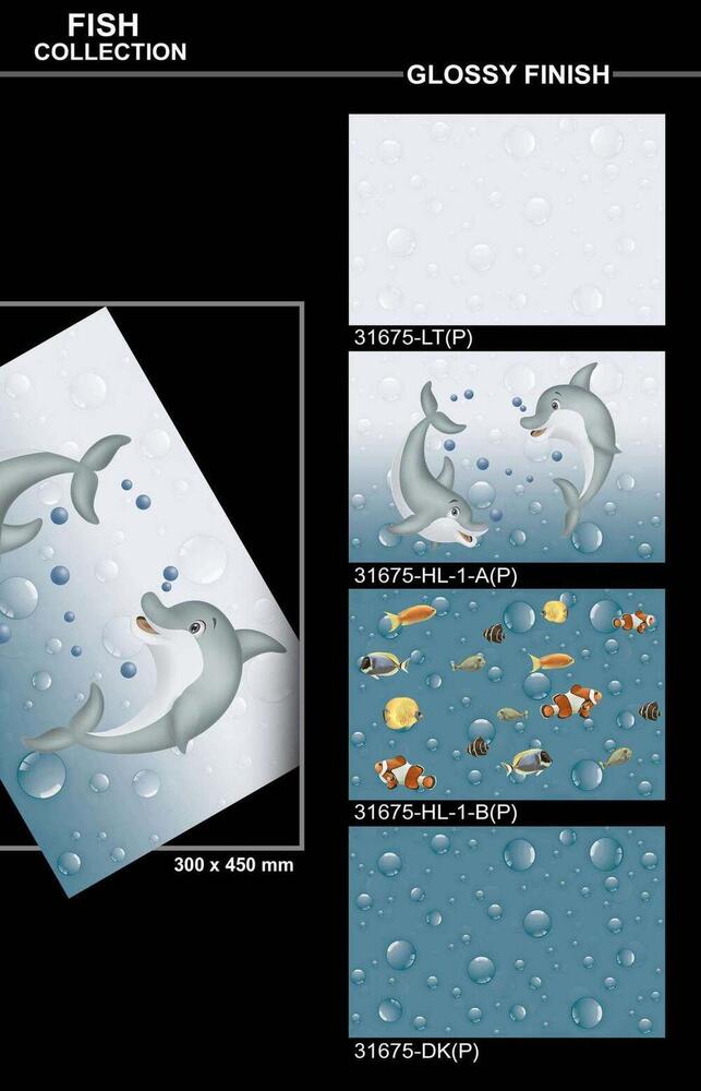 300 X 450 DESIGNER POLISHED WALL TILES