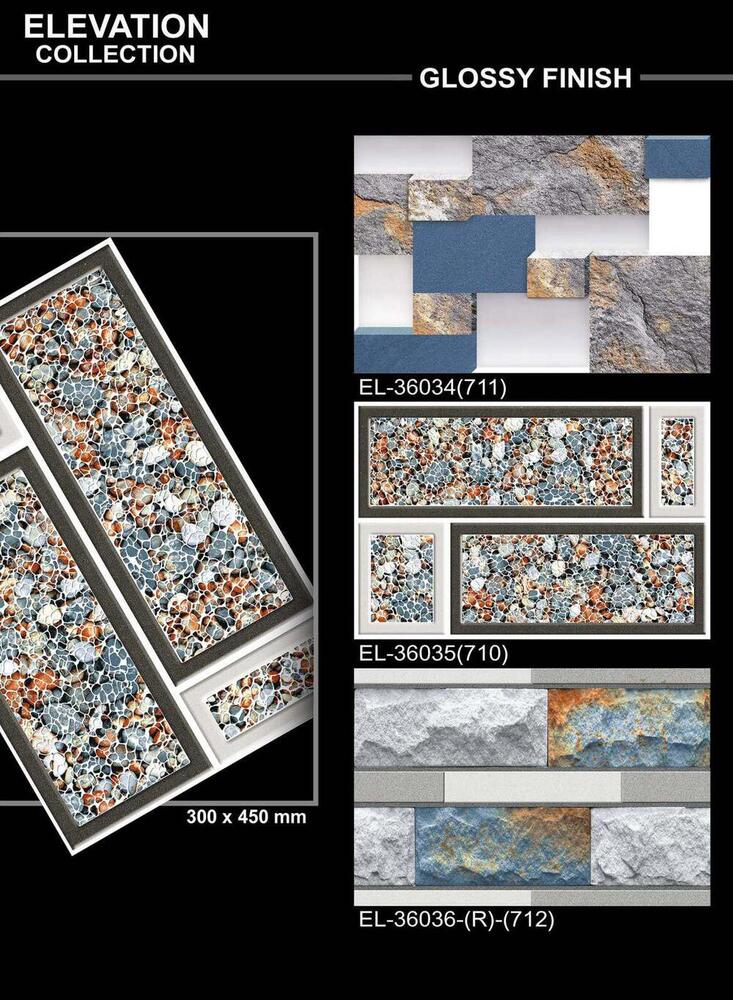 300 X 450 GLOSSY ELEVATION VITRIFIED WALL TILES