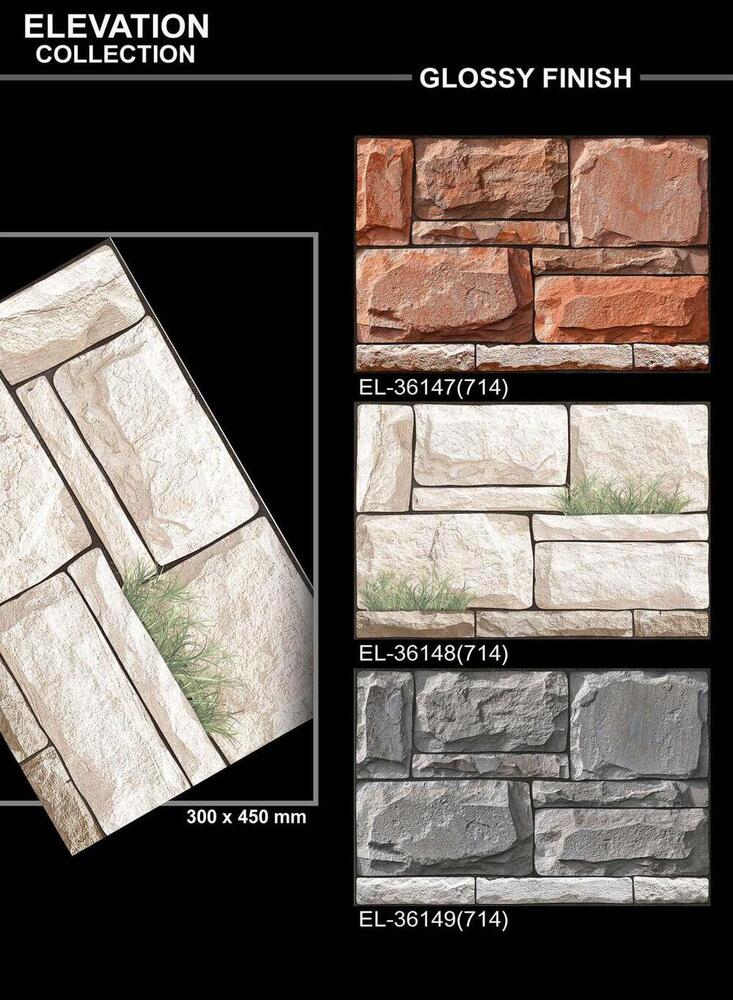 300 X 450 GLOSSY ELEVATION VITRIFIED WALL TILES