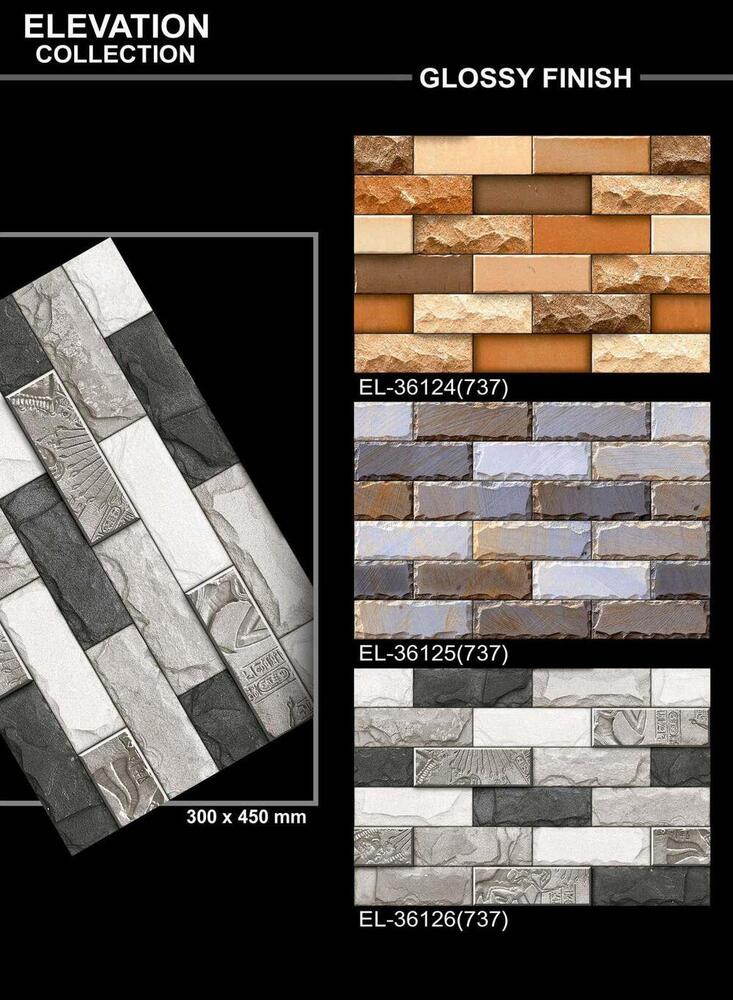 300 X 450 GLOSSY ELEVATION VITRIFIED WALL TILES
