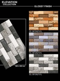 300 X 450 GLOSSY ELEVATION VITRIFIED WALL TILES