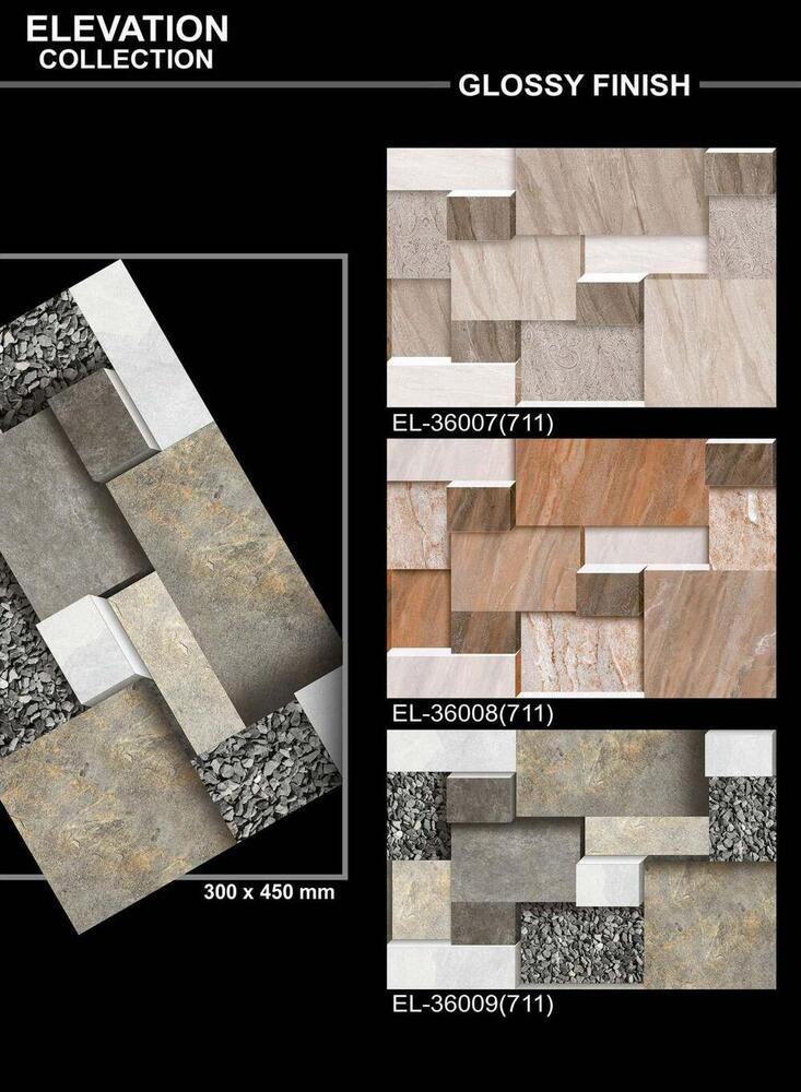 300 X 450 GLOSSY ELEVATION VITRIFIED WALL TILES