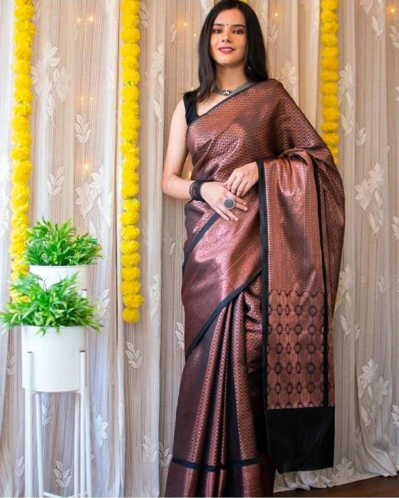 BEATIFUL SOFT LICHI SLIK SAREE