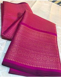 BEATIFUL SOFT LICHI SLIK SAREE