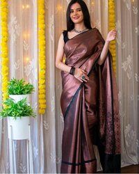 BEATIFUL SOFT LICHI SLIK SAREE