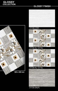 300 X 450 POLISHED VITRIFIED WALL TILES