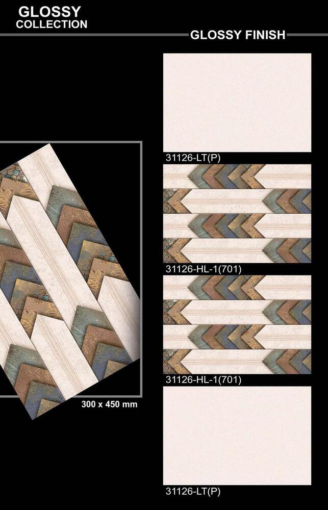 300 X 450 POLISHED VITRIFIED WALL TILES