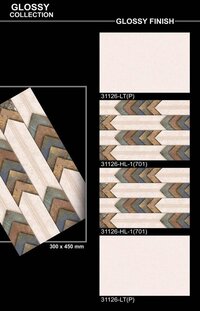 300 X 450 POLISHED VITRIFIED WALL TILES
