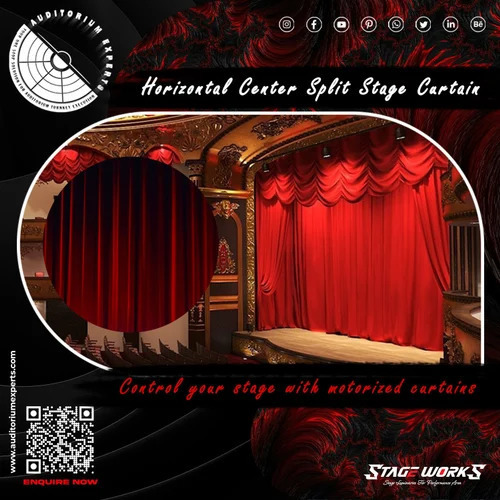 Center-Split Stage Curtain