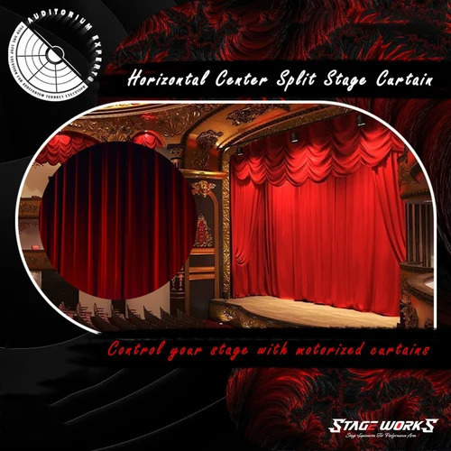 Auditorium Center-Split Stage Curtain - Color: Available In A Range Of Colors