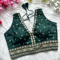 Designer Silk Slouse - Color: Multi Color