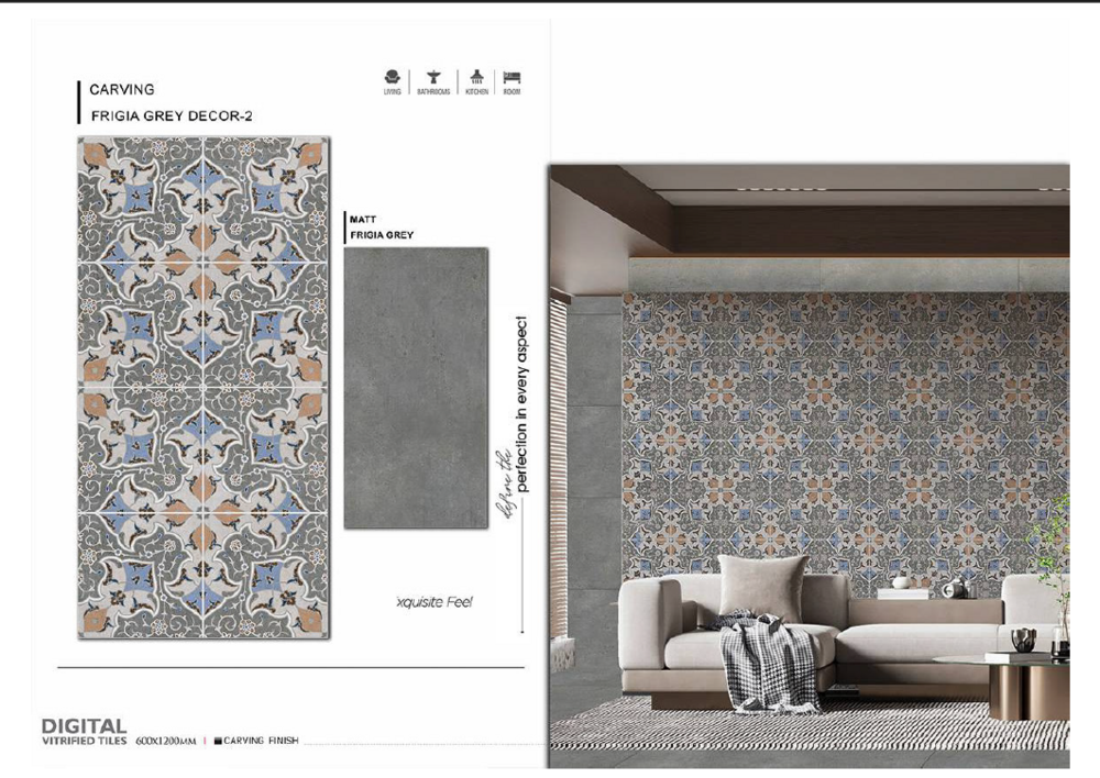 600 X 1200  GLOSSY PORCELIAN  FLOOR TILES