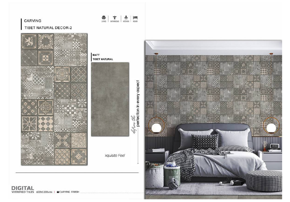 600 X 1200  GLOSSY PORCELIAN  FLOOR TILES