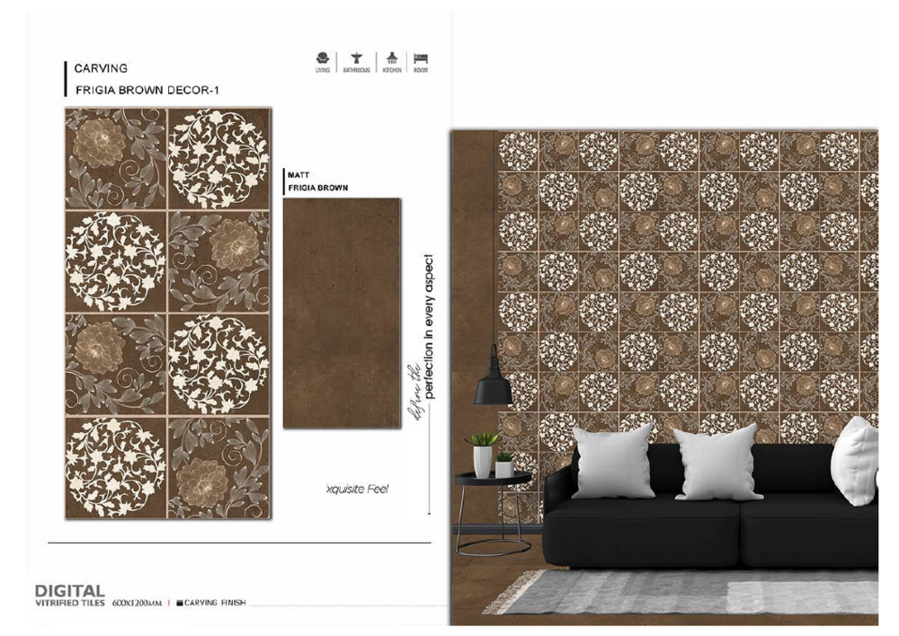 600 X 1200  GLOSSY PORCELIAN  FLOOR TILES