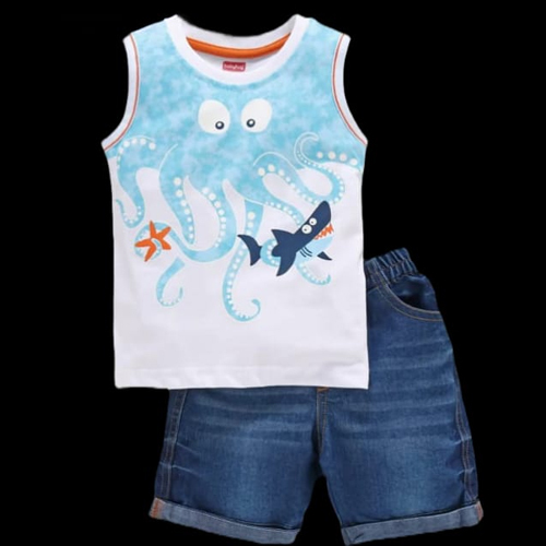 Rn Baba Suit Top With Denim Pant - Age Group: Kids