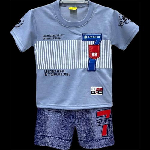 Half Sleeve Baba Suit Top With Denim Pant - Age Group: Kids