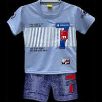 Half Sleeve Baba Suit Top With Denim Pant - Age Group: Kids