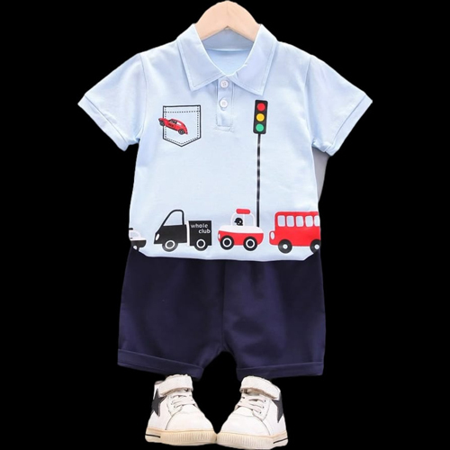 Half Sleeve Baba Suit Sinker Top With Looper Set - Age Group: Kids