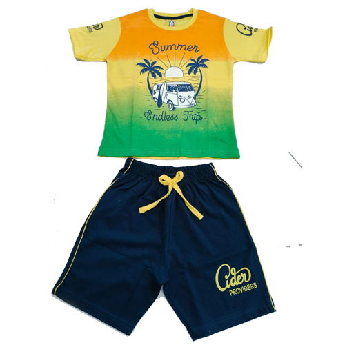 Half Sleeve Baba Suit Summer Hosiery Set - Age Group: Kids