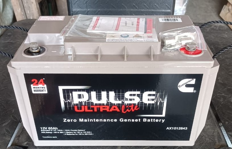 Cummins Pulse Lite 12v 65ah Genset Battery, Ax1012843 - Features: High Cranking Power