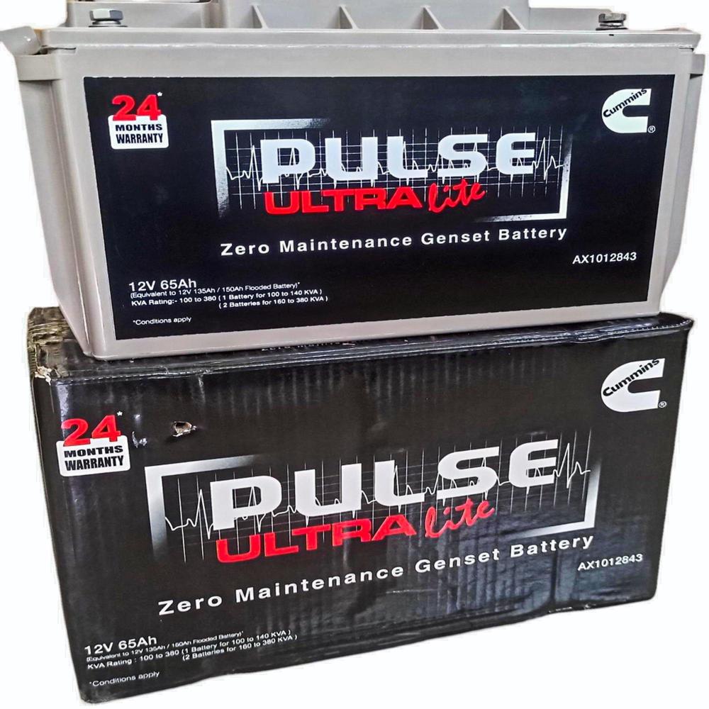 Cummins Pulse Lite 12V 65Ah Genset Battery, AX1012843