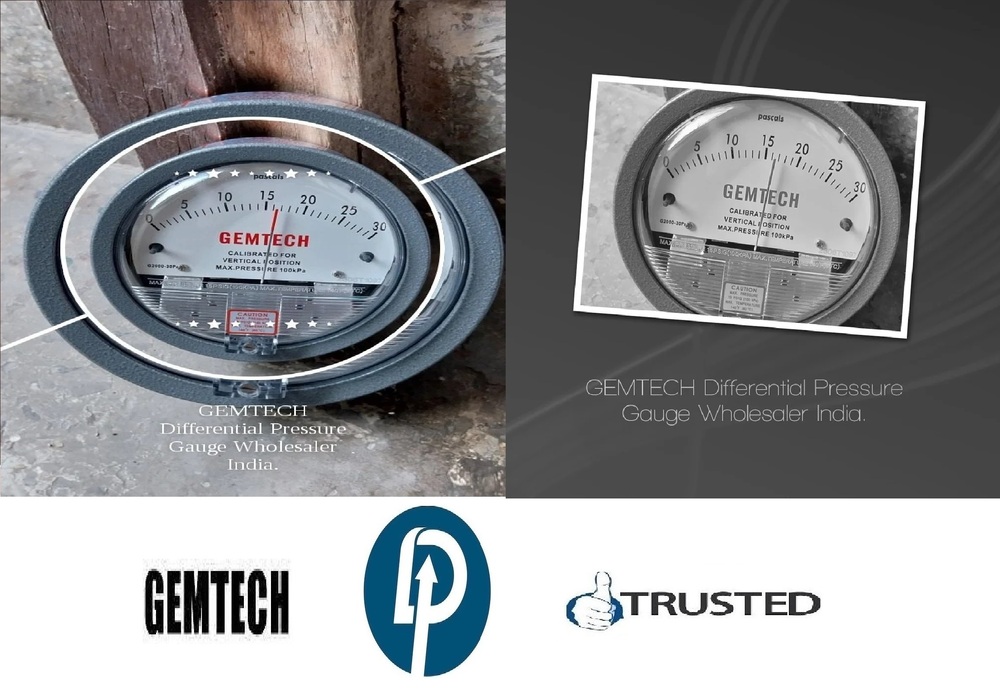 GEMTECH G2020 Differential Pressure Gauges Range 0-20 Inch