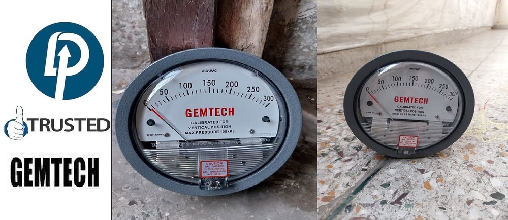 Gemtech G2020 Differential Pressure Gauges Range 0-20 Inch