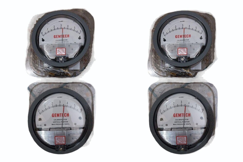 GEMTECH Differential Pressure Gauge Range 0-10 MM