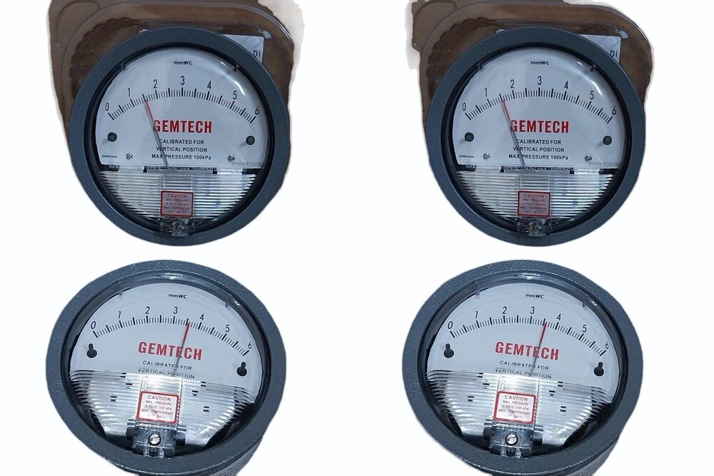 GEMTECH Differential Pressure Gauge Range 0-10 MM