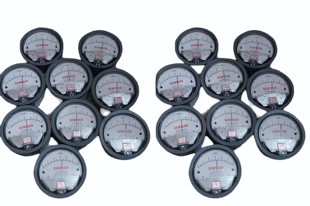 GEMTECH Differential Pressure Gauge Range 0-10 MM
