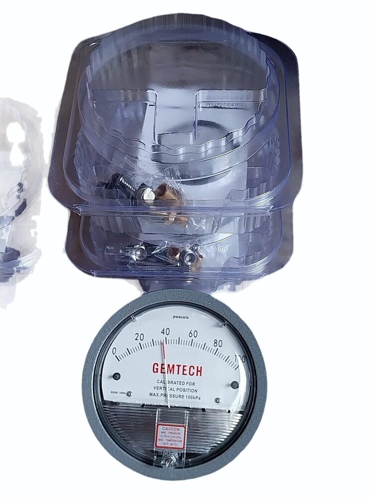 GEMTECH Differential Pressure Gauge Range 0-100 MM