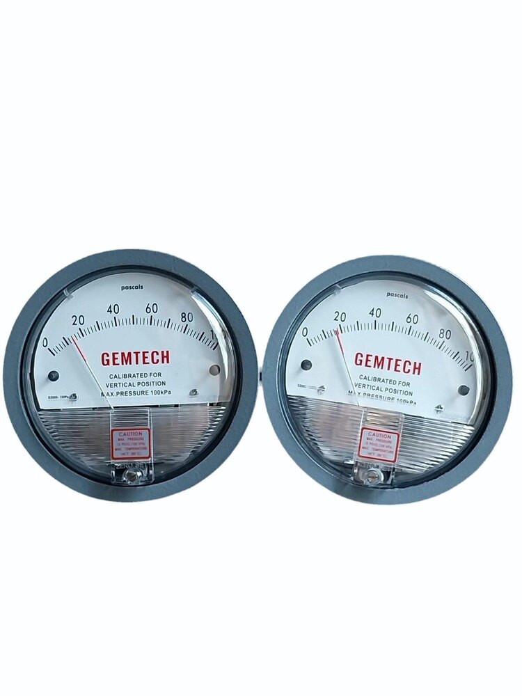 GEMTECH Differential Pressure Gauge Range 0-100 MM