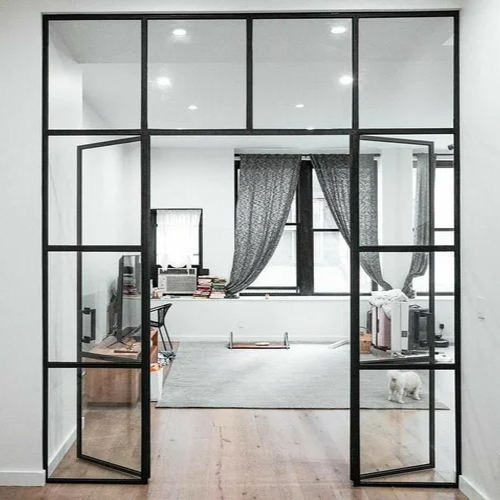 Aluminium And Glass Partition - Color: Transparent