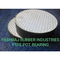 Bridge Pot Ptfe Bearing - Cast Iron, Standard Size, White, Plain Surface Finish | High Load-bearing Capacity & Wear Resistance