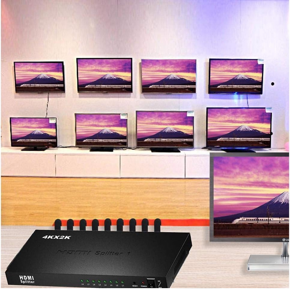Videocast 4k Hdmi Splitter 1x8, 1 In 8 Out