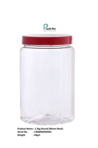 Round Pet Jar - Color: Transparent