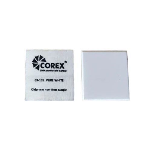 Corex Solid Surface Corian Solid Surface Sheet - Color: White