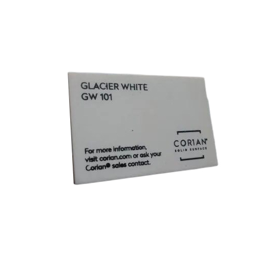 Gw 101 Glacer White Dupont Corian Acralic Solid Surface Sheet - Grade: Industrial