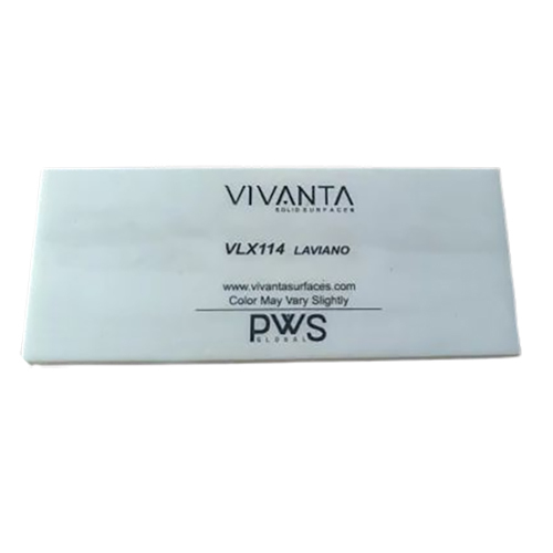 Vivanta Solid Surface Vlx114 Laviano Korean Sheet - Color: White