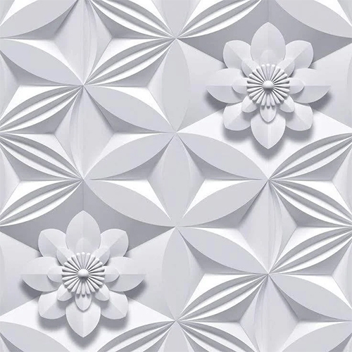 Mdf Flower Cutting Jali - Color: White