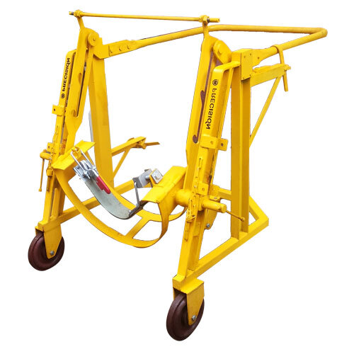 Hydraulic Drum Lifter - Durable Steel Build, Multiple Color Options Red Blue Green | Ideal For Industrial Use, Efficient Tilting Mechanism