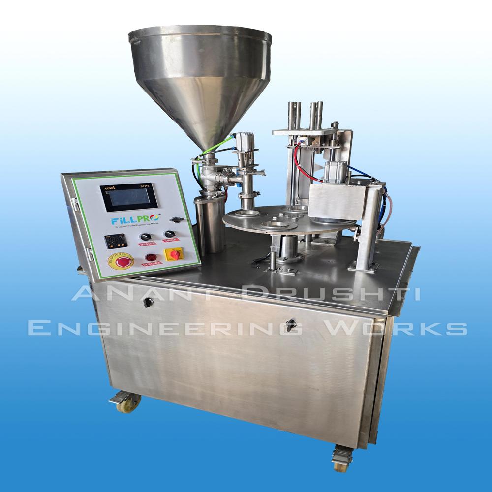 Semi Automatic Cup Filling And Sealing Machine - Application: Milk