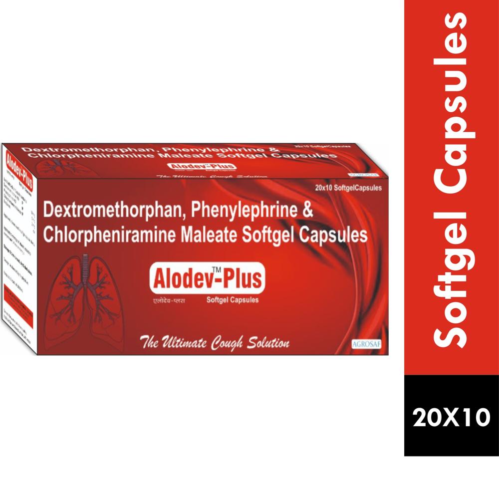 ALODEV PLUS SOFTGEL CAPSULE -Dextromethorphan Hbr 10mg + Phenylephrine Hcl 5mg + Chlorpheniramine Maleate 2mg
