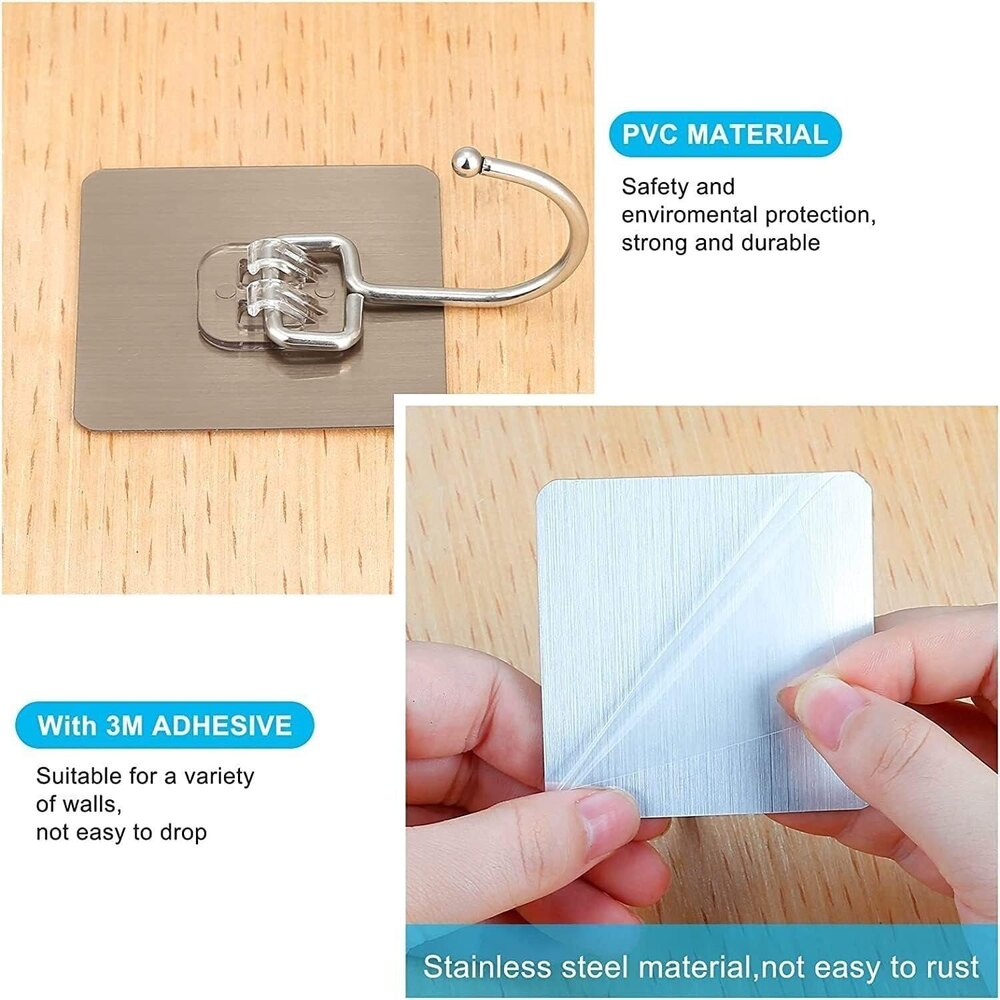 Golden Kadi Hook - Stainless Steel | Rotates 180 Degrees, Heavy-duty, Rustproof, Easy Installation, Multipurpose For Tools, Coats, And More
