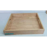 Glossy Natural Wooden Teakwood Tray