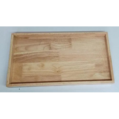 Rectangular Glossy Natural Wooden Tray - Automatic Grade: Manual